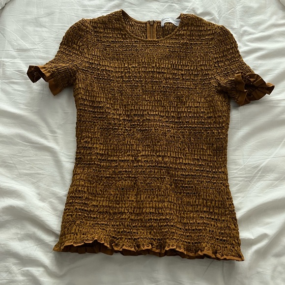 proenza schouler broderie anglaise smocked top - Picture 2 of 3